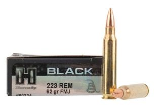 Box of 20 Hornady Black .223 Rem 62 gr FMJ brass case